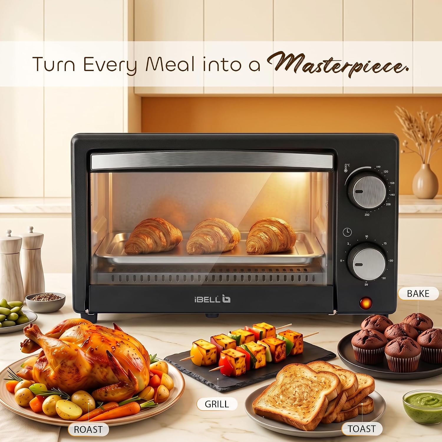 iBELL WAVE10 OTG Oven | 10L | 1200W Power - 2