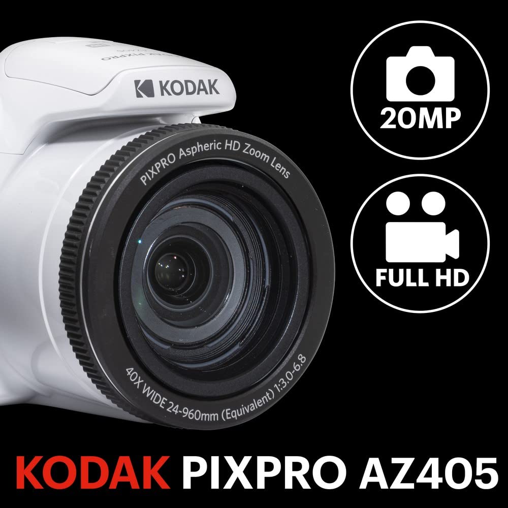KODAK PIXPRO AZ405-BK 20MP Digital Camera 40X Optical Zoom Vlogging Camera - 4