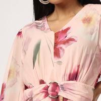 Women Floral Print Fit & Flare Dress - 4