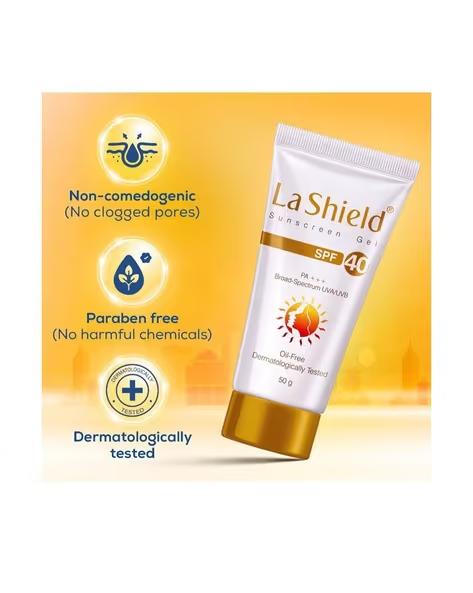LA SHIELD Anti Acne SPF 40+ & PA+++ Sunscreen Gel | 60.0 gm - 3
