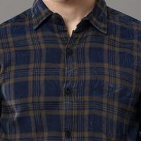 tallwalker Men Regular Fit Checkered Spread Collar Casual Shirt - 4