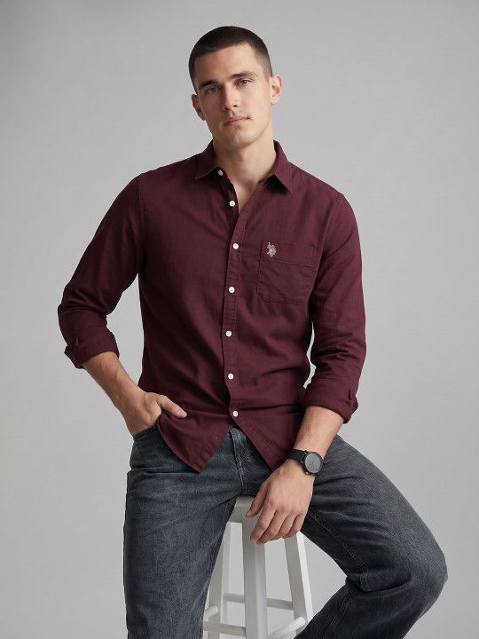 U.S. Polo Assn. Denim Co. Pure Cotton Casual Shirt