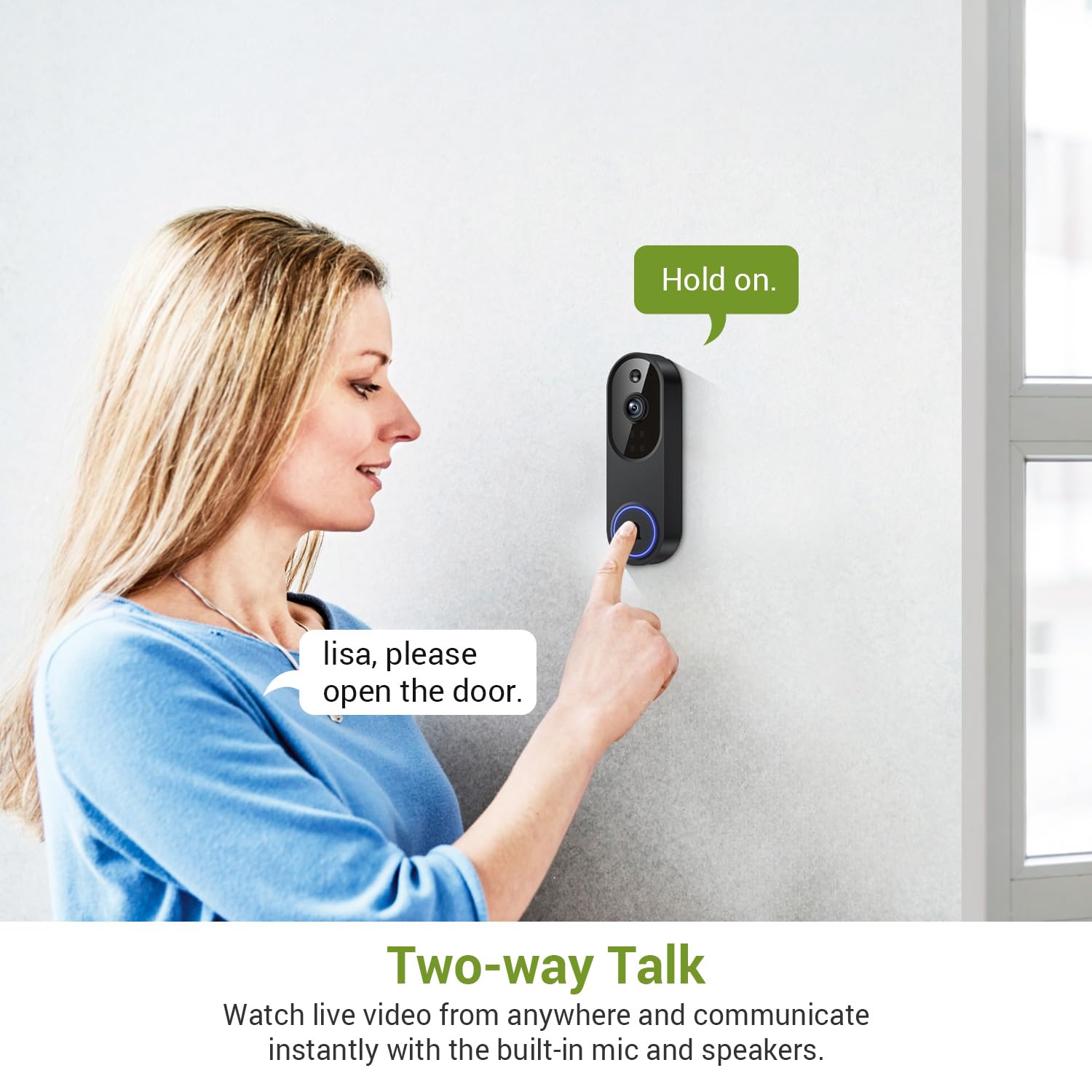 Lunelyx 1080P Wireless Video Doorbell Camera | 2.4G WiFi | AI Human Detection - 5