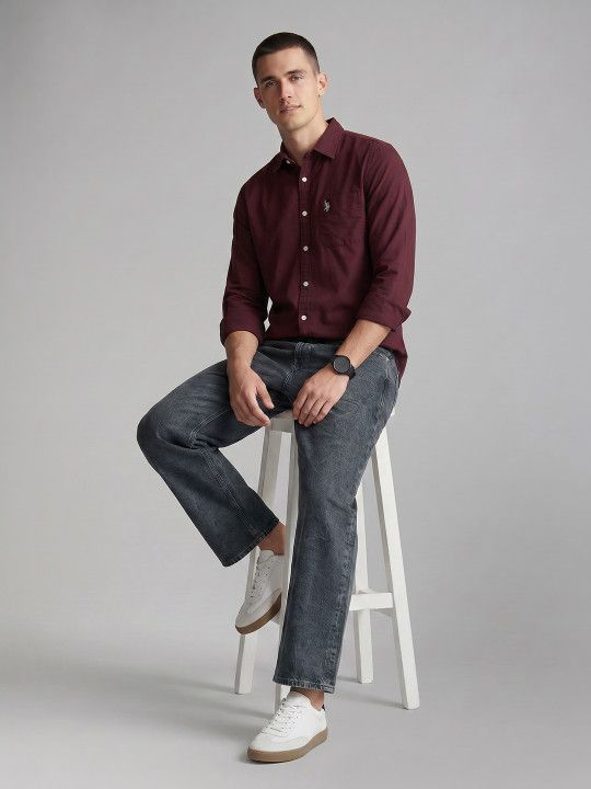 U.S. Polo Assn. Denim Co. Pure Cotton Casual Shirt - 4