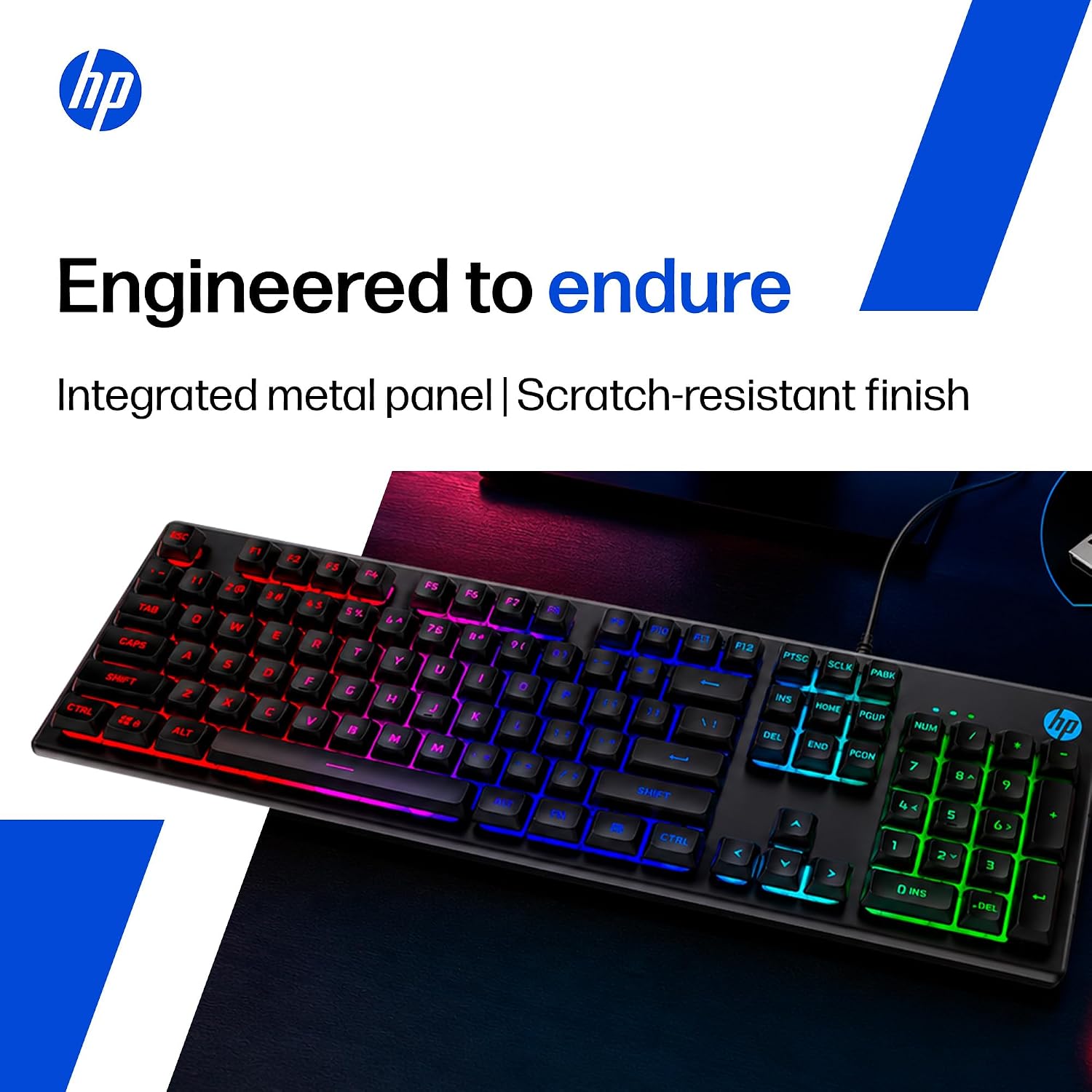 HP K500F Wired Gaming Keyboard With Mixed Color Lighting - 3
