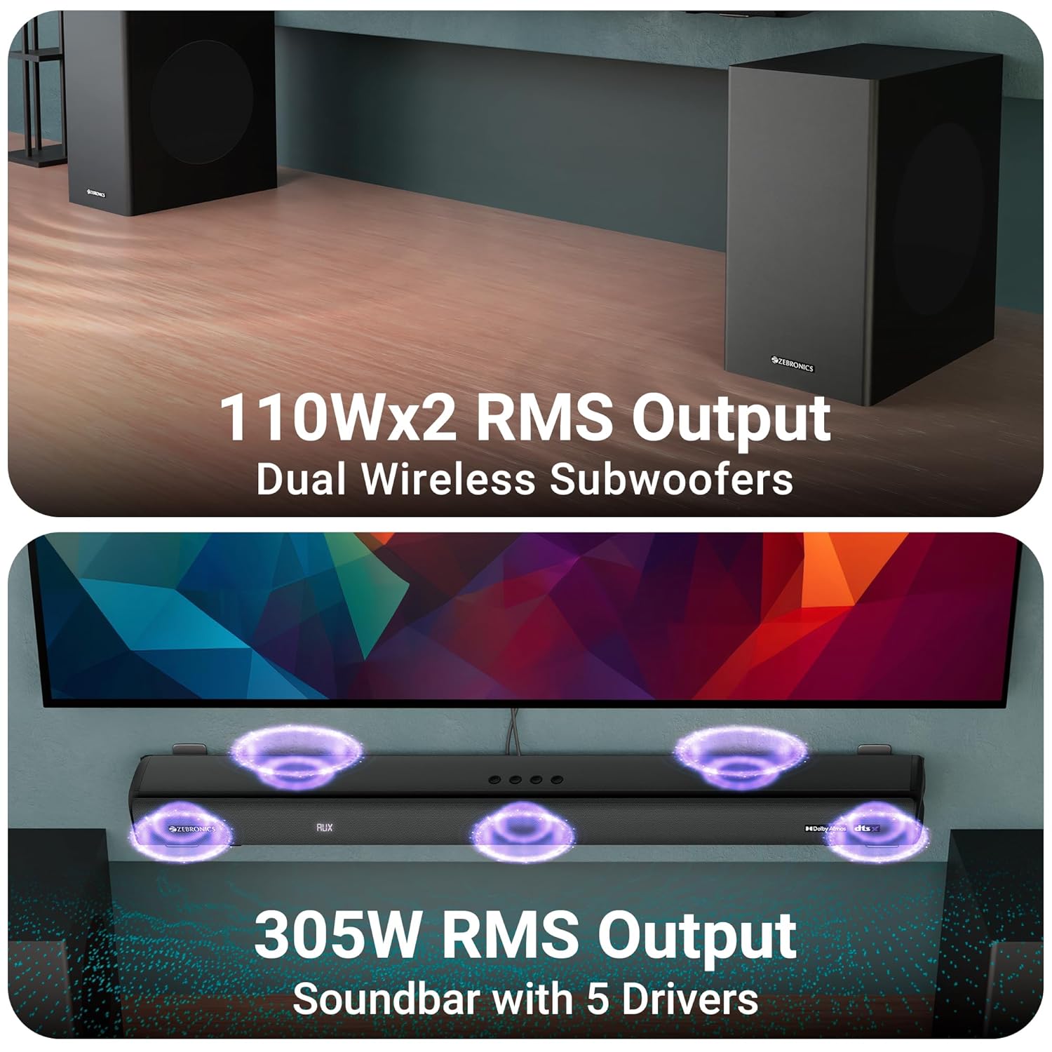 ZEBRONICS Juke Box Dolby Atmos Home Theaters With RGB LED - 5