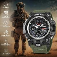 V2A Military Green Analogue and Digital Sports Watch for Men - 4