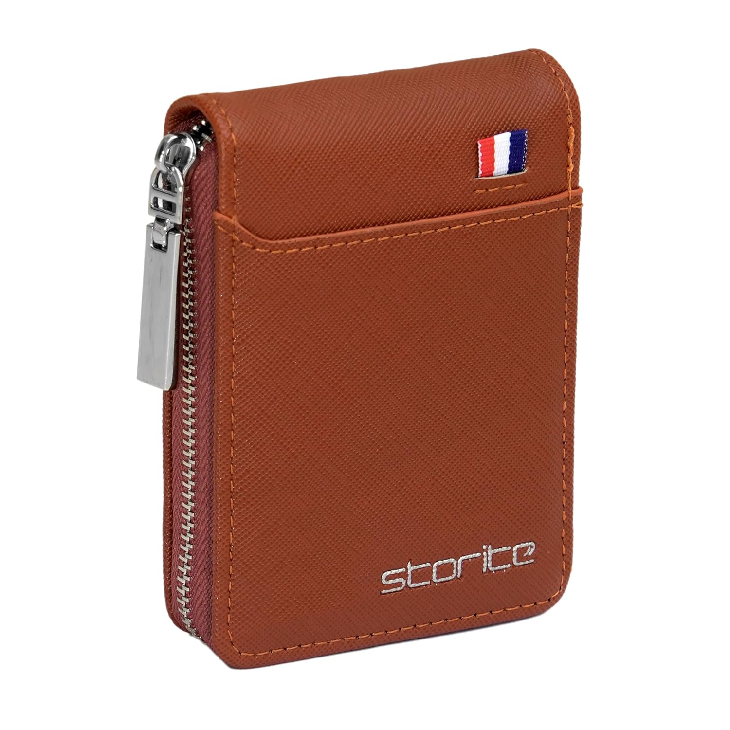 Storite PU Leather Card Holder Money Wallet, Lightbrown