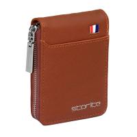 Storite PU Leather Card Holder Money Wallet, Lightbrown