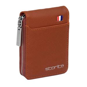 Storite PU Leather Card Holder Money Wallet, Lightbrown