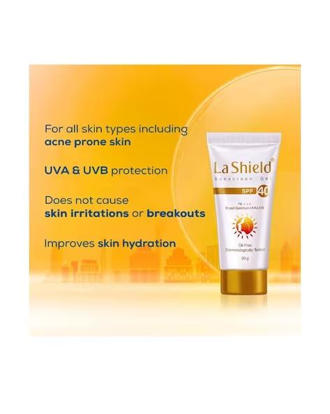 LA SHIELD Anti Acne SPF 40+ & PA+++ Sunscreen Gel | 60.0 gm - 7