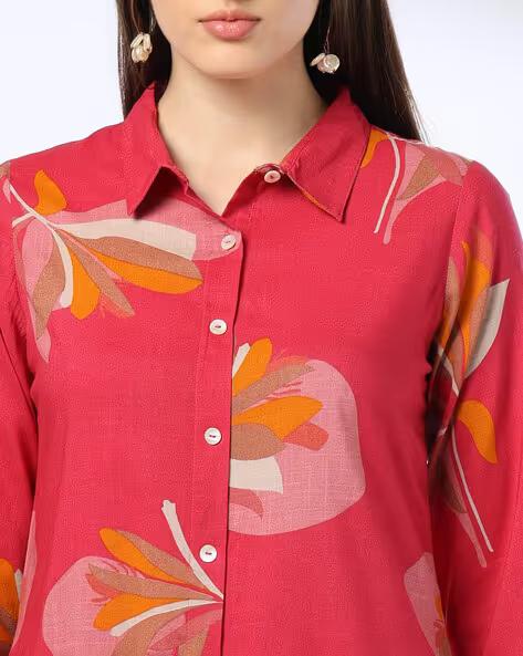 FUSION Women Floral Print Straight Kurti - 3