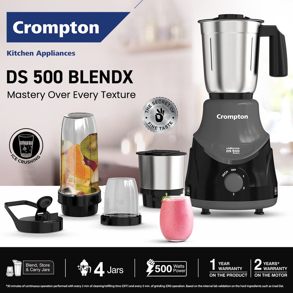 Crompton BlendX 500 W Juicer Mixer Grinder