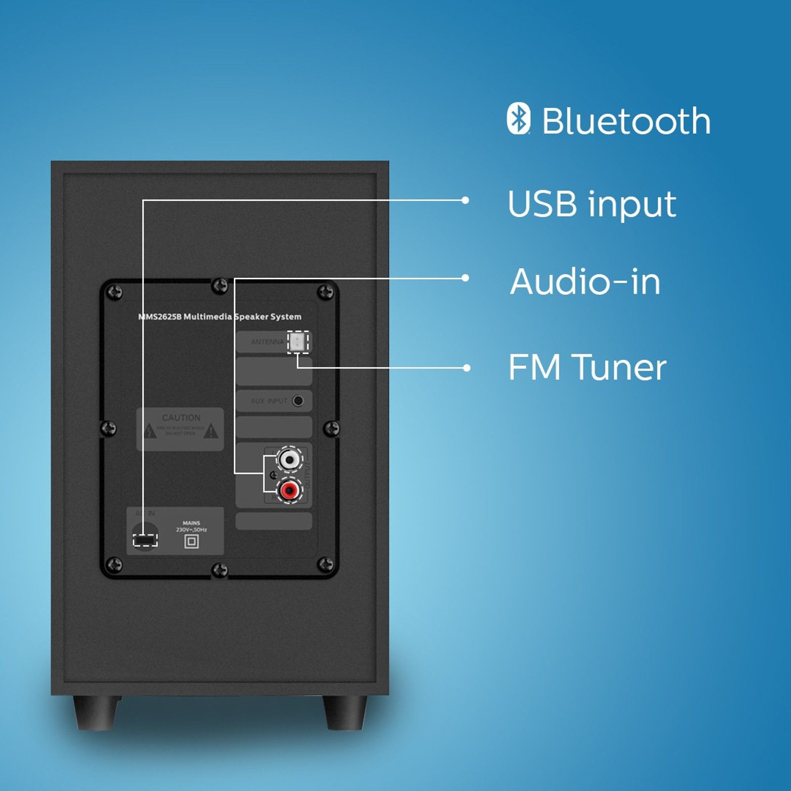 PHILIPS MMS2625B/94 31 W Bluetooth Home Audio Speaker - 5