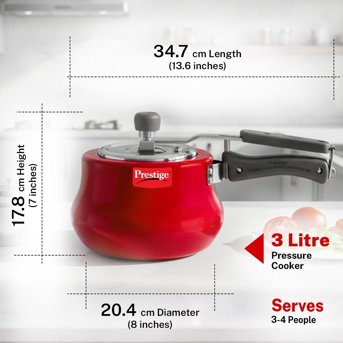 Prestige Aluminium Nakshatra Duo Inner Lid Pressure Cooker - 3