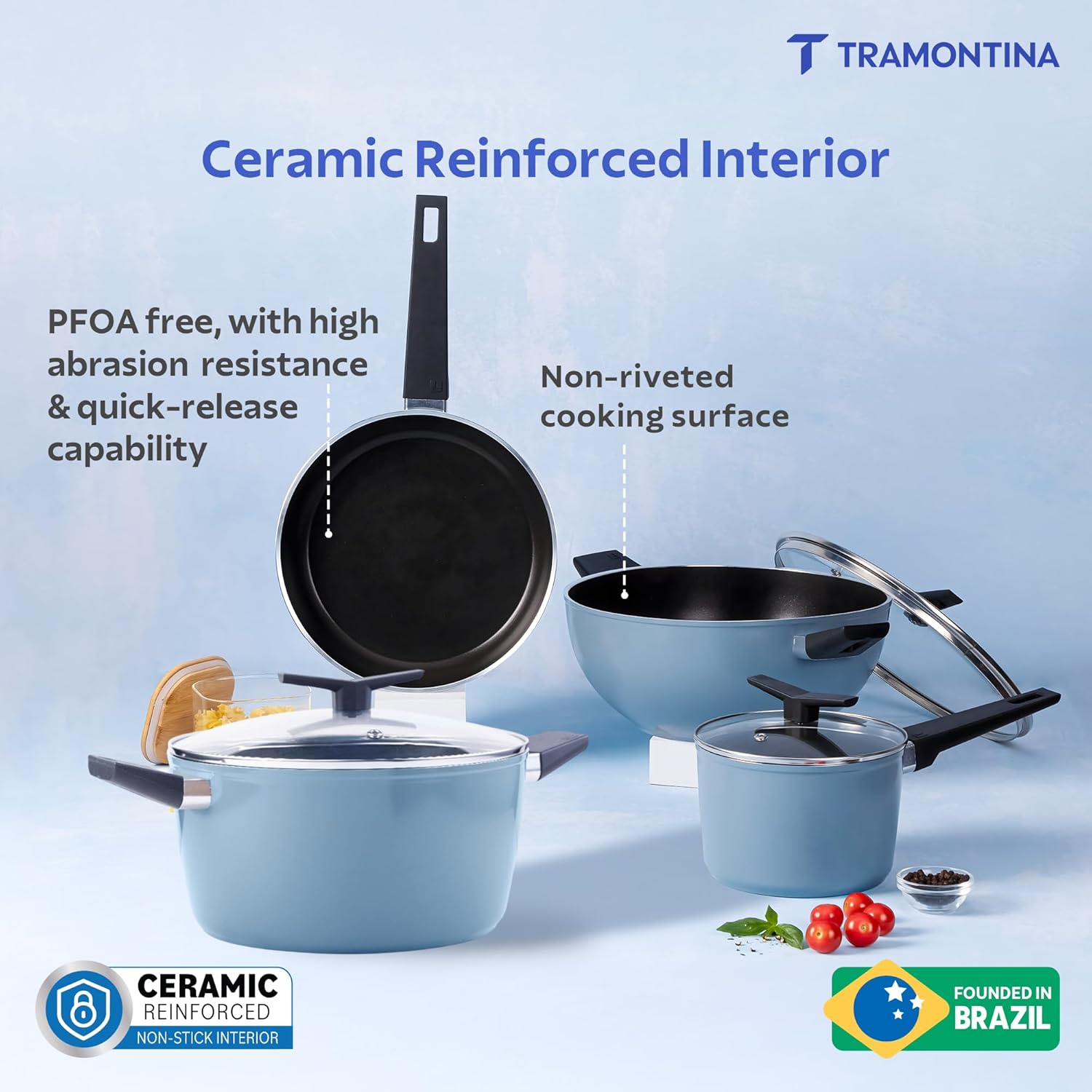 Tramontina Aura Cookware Set of 7 - 3