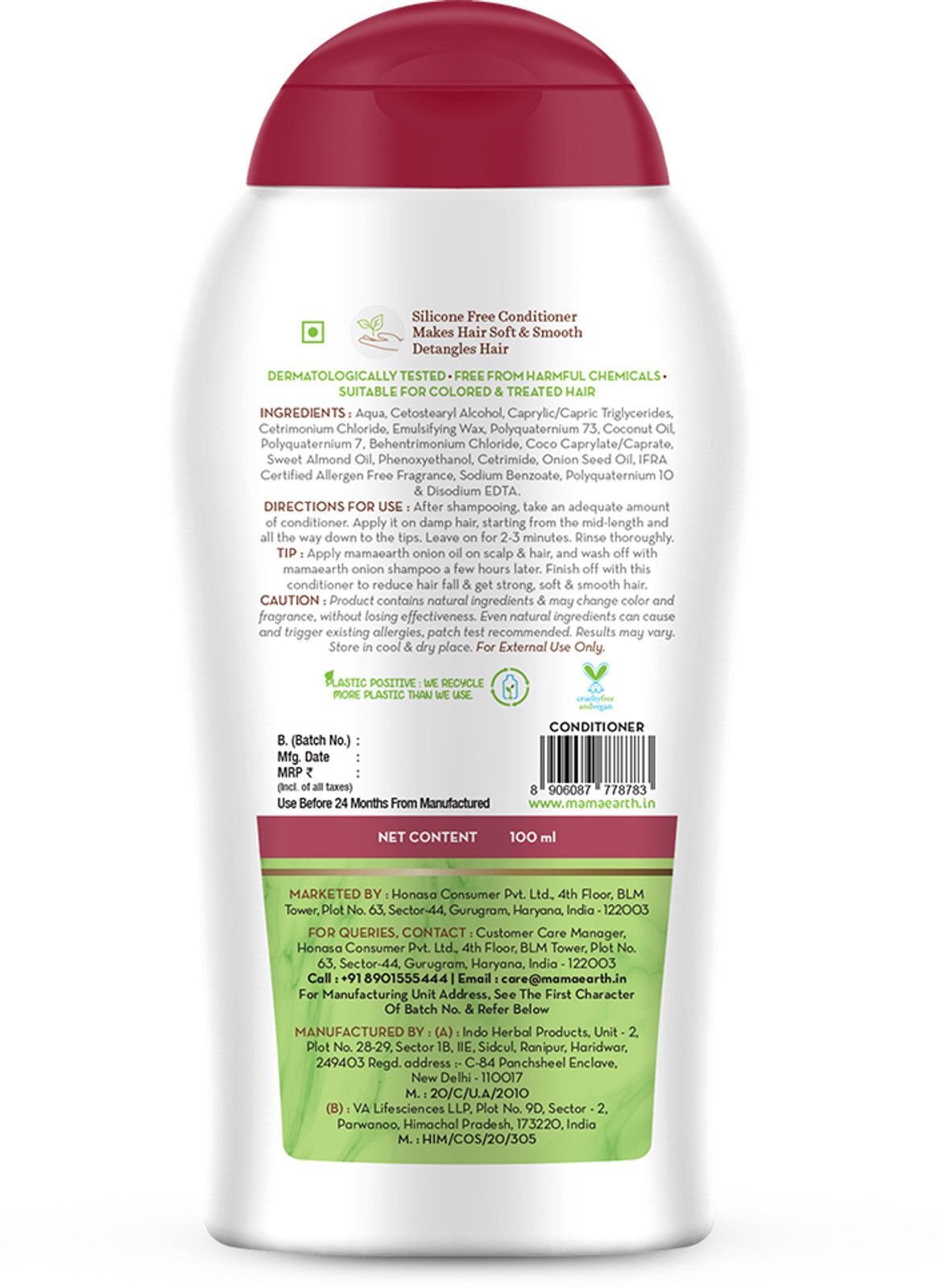 Mamaearth Onion Conditioner for Hair Growth & Hair Fall Control with Coconut Oil - 3