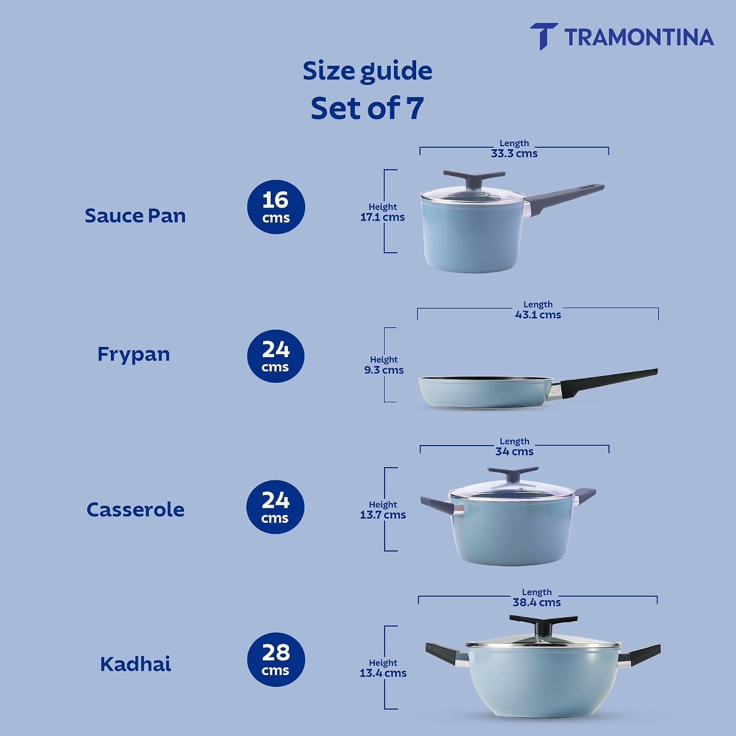 Tramontina Aura Cookware Set of 7 - 2