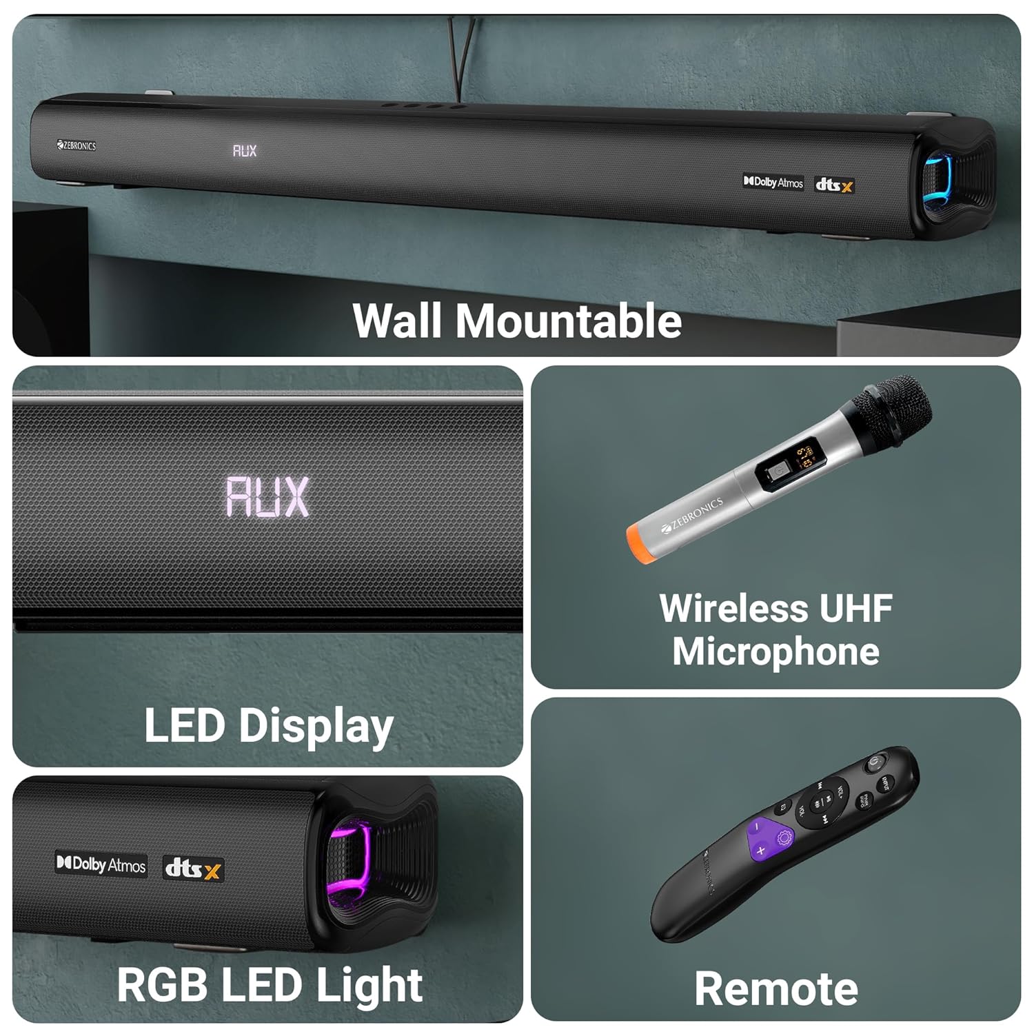 ZEBRONICS Juke Box Dolby Atmos Home Theaters With RGB LED - 7