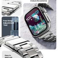 GOBOULT Crown 1.95'' Screen, Working Crown, Zinc Alloy Frame Smartwatch - 5