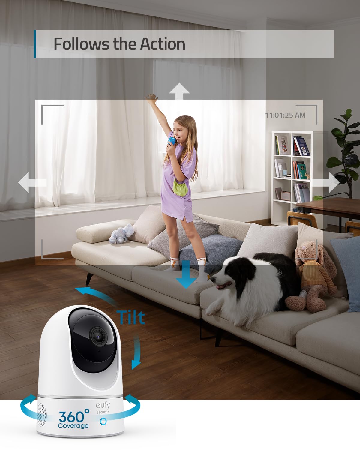 Eufy Security 2K Pan and Tilt, Plug-in Security Indoor Camera - 2