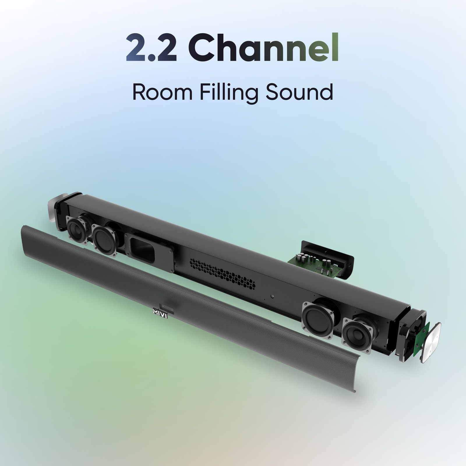 Mivi Fort S60 with 2 inBuilt Subwoofers 60 W Bluetooth Soundbar - 3
