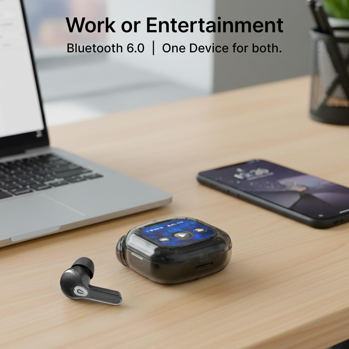 pTron Smart Touch Display Ear Buds - 2