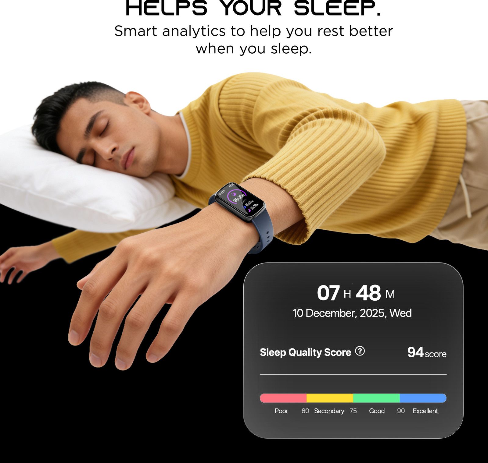 Pebble Dash Fitness Band Activity & Health Tracking, Sleep Tracking - 3