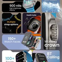 GOBOULT Crown 1.95'' Screen, Working Crown, Zinc Alloy Frame Smartwatch - 2