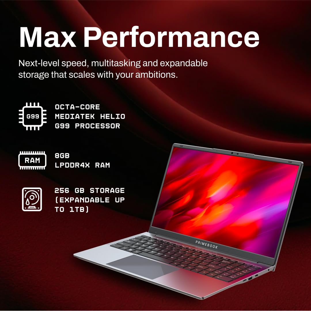 Primebook 2 Max (2026) | 8GB RAM | 256GB | 15.6'' - 2