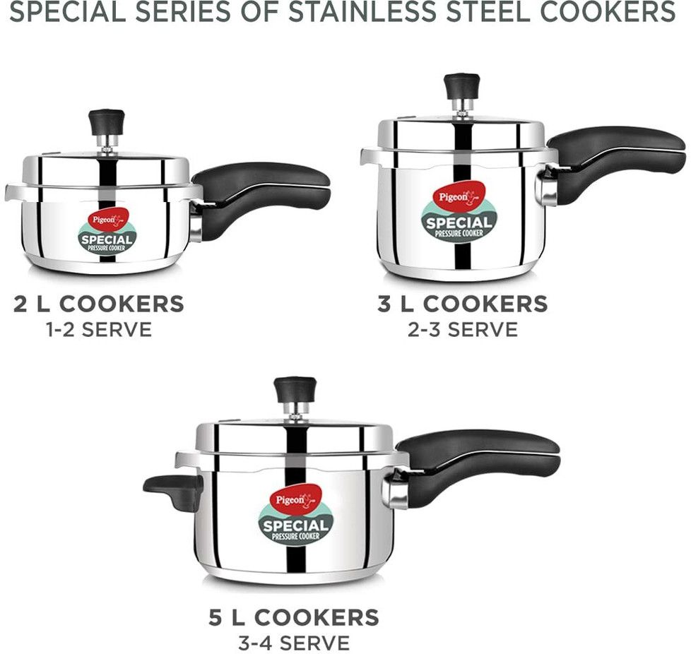 Pigeon Special 2 L, 3 L, 5 L Induction Bottom Pressure Cooker - 5