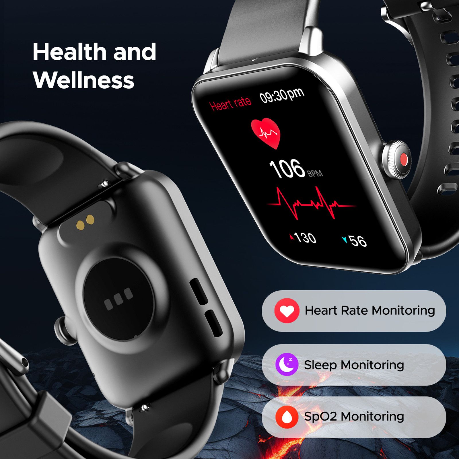 boAt Wave Fury Smartwatch (Active Black Strap, Free Size) - 4