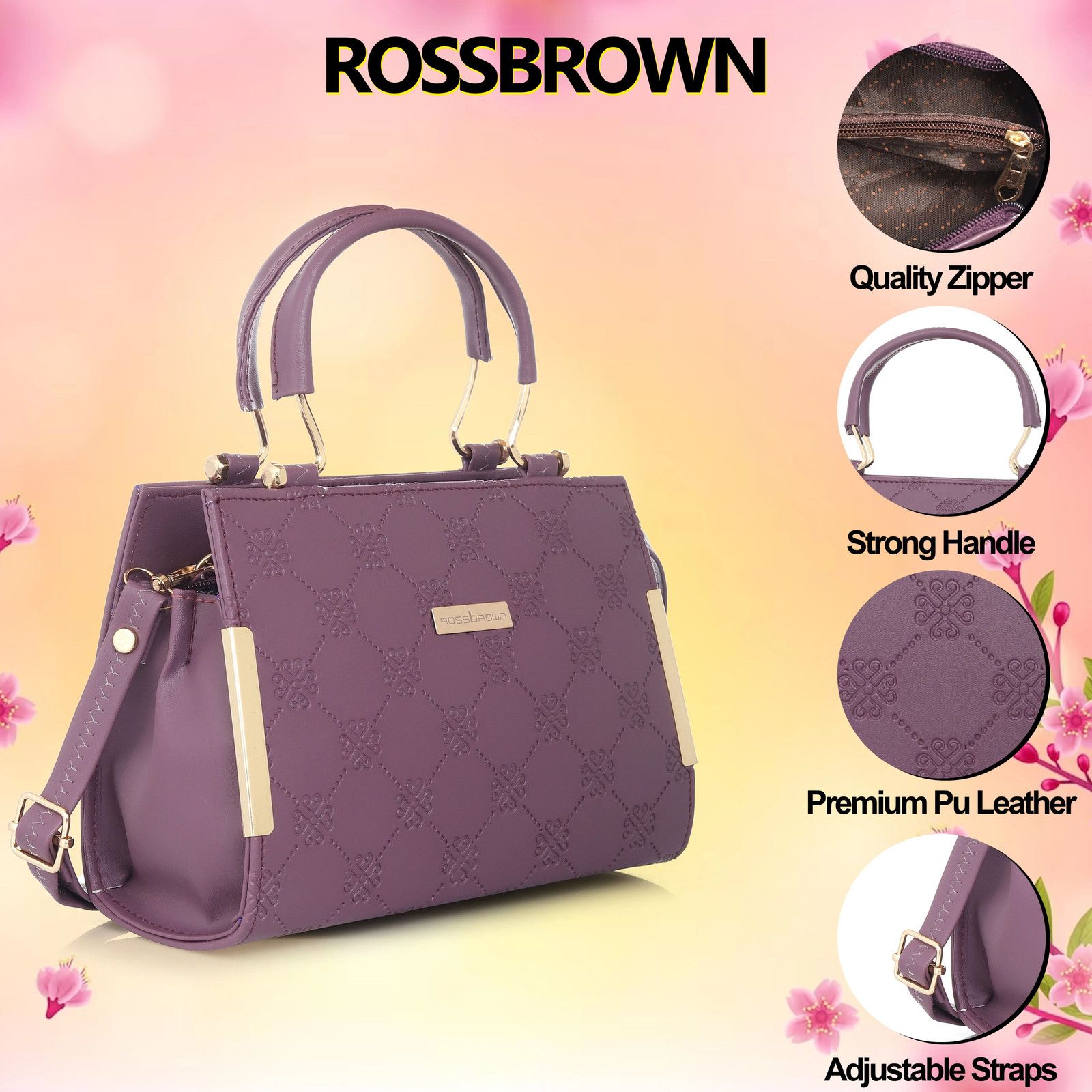 Ross Brown Women Purple Handbag | On Deal - 2