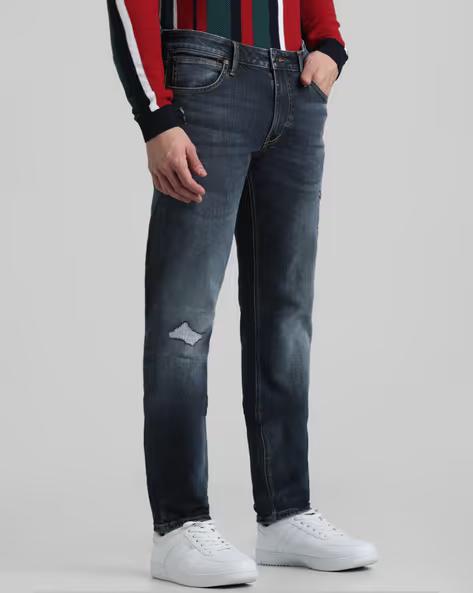 JACK & JONES Men Washed Slim Fit Jeans Insert Pockets - 2