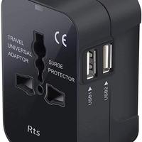 rts USB Universal Travel Adapter