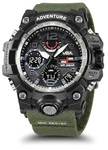 V2A Military Green Analogue and Digital Sports Watch for Men