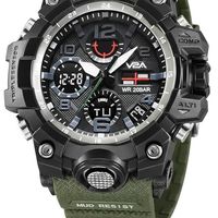 V2A Military Green Analogue and Digital Sports Watch for Men