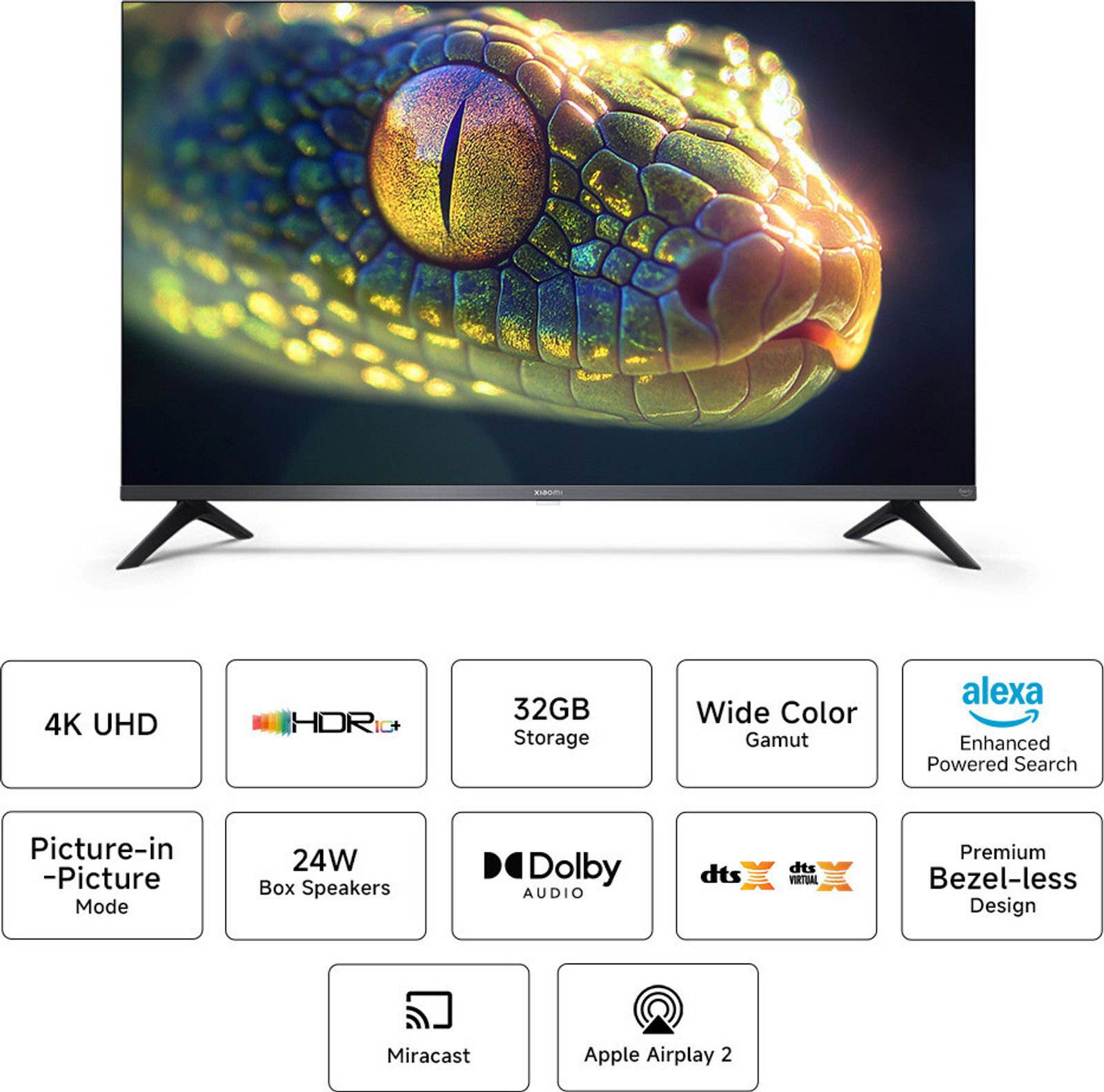 XIAOMI F Series 43 inch Ultra HD (4K) LED Smart Fire TV with Dolby Audio - 2