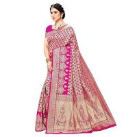 Yashika Women's Trendy Banarasi Kanjivaram Silk Saree with Blouse Material - 2