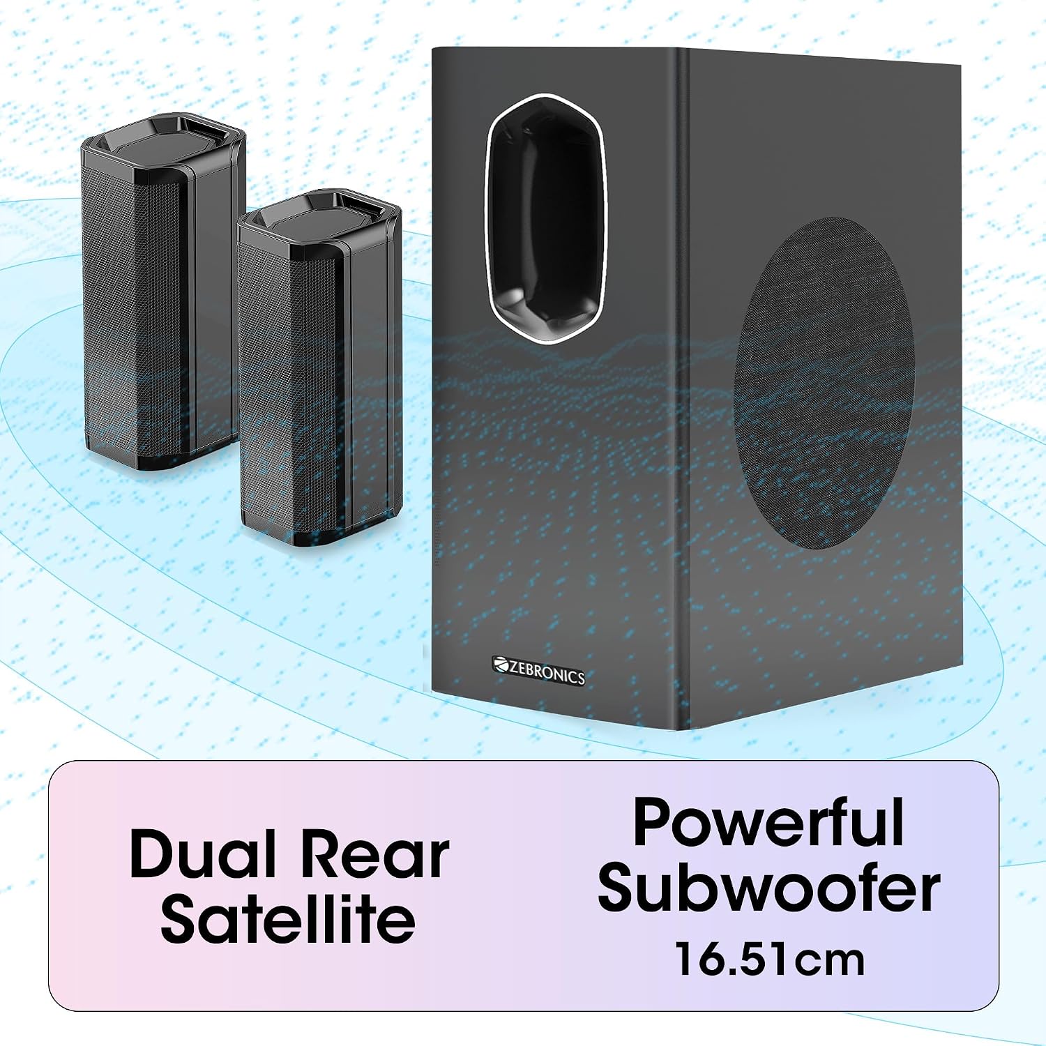 Zebronics 400 Watts Soundbar, Dual Rear Satellites, Triple Driver Soundbar - 2