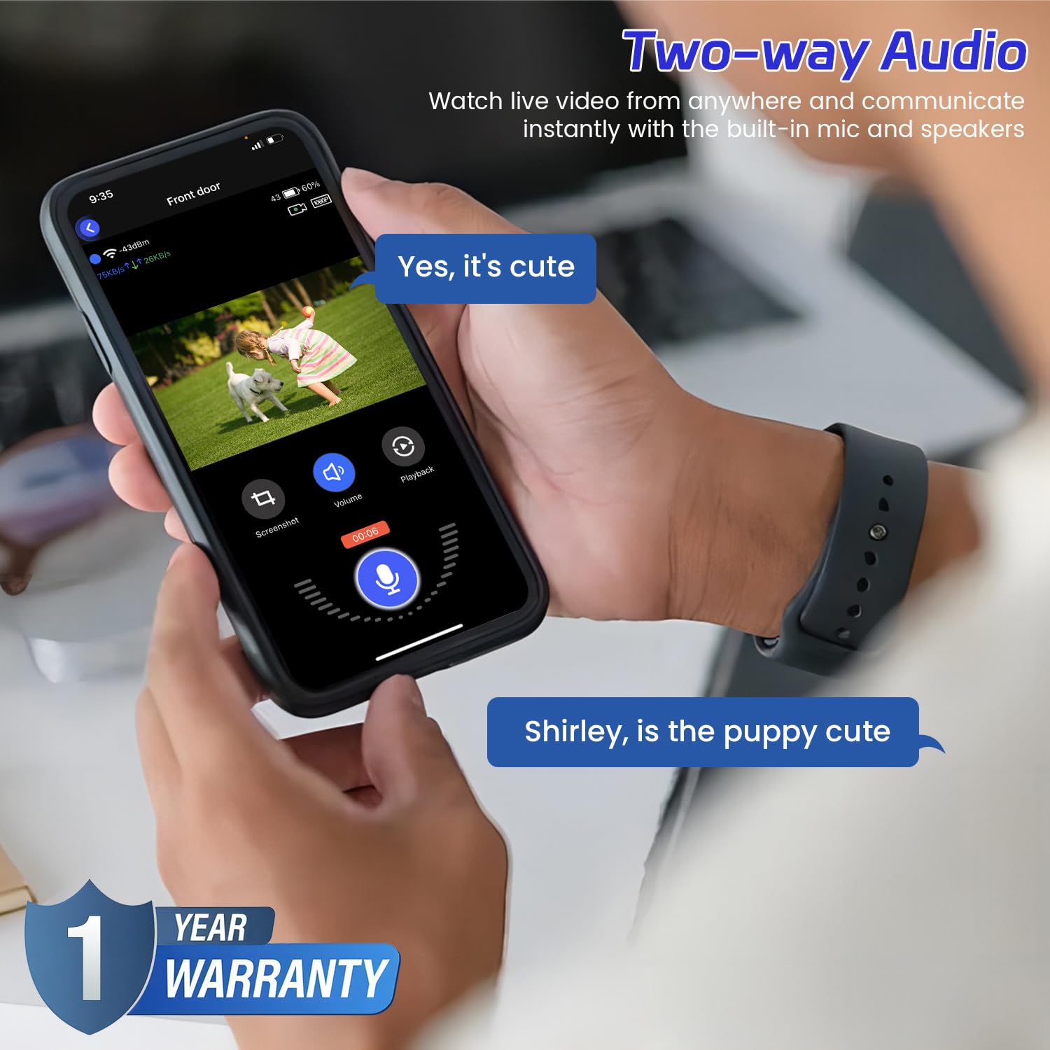 Guggre 1080P Video Doorbell Camera - 4