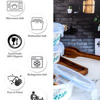Cello Opal Glass 4 Pieces Printed Storage Container Set - 4
