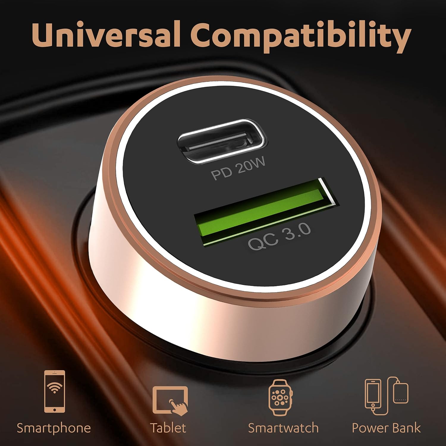 Duracell 38W Fast Car Charger Adapter - 3