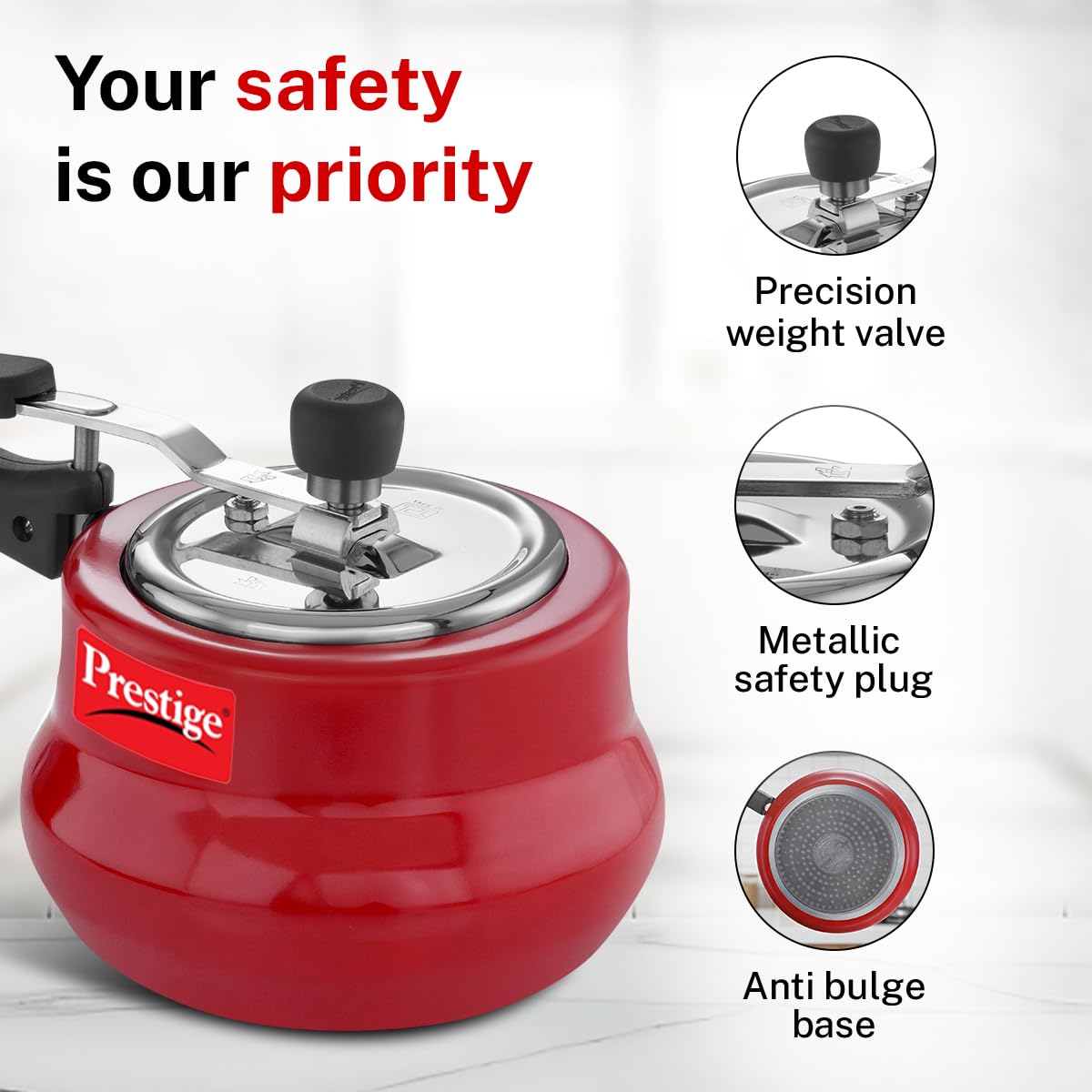 Prestige Aluminium Nakshatra Duo Inner Lid Pressure Cooker - 6