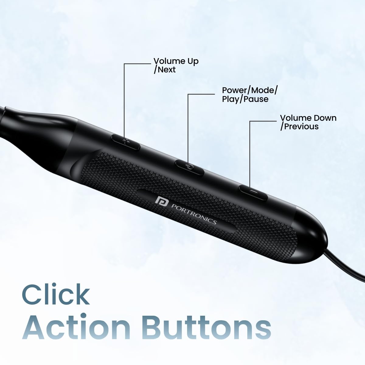 Portronics Harmonics Z7 Bluetooth Wireless in Ear Earphones 40 Hours Playback - 4