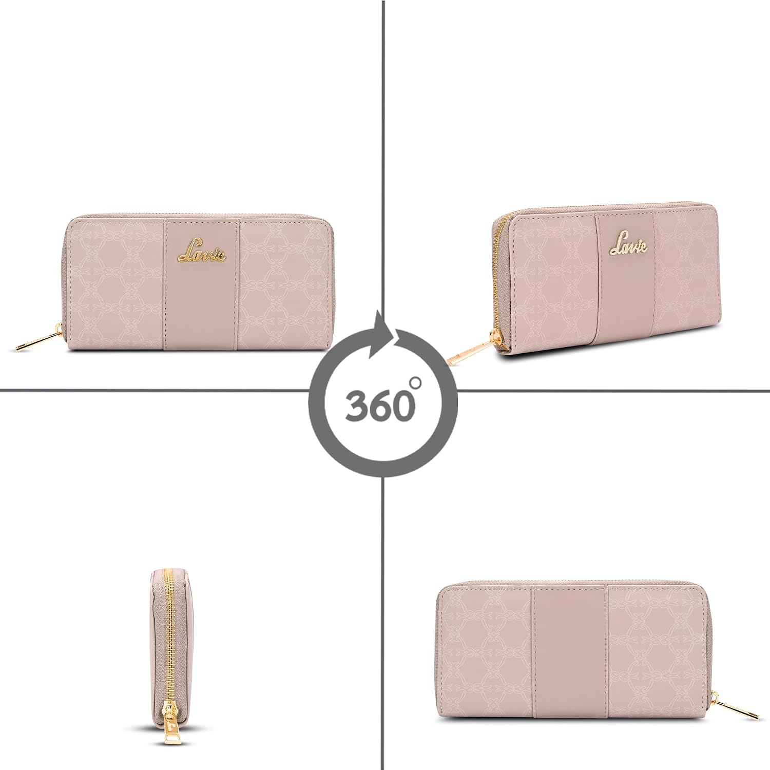 Lavie Women's Sacy Wallet | Ladies Stylish Purse Bag | Zip Around Wallet - 5
