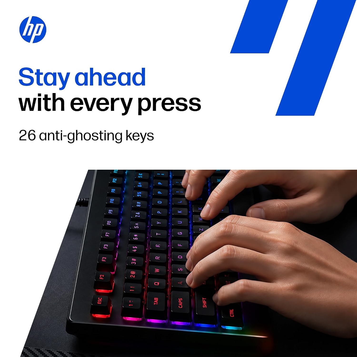 HP K500F Wired Gaming Keyboard With Mixed Color Lighting - 5