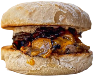 Homemade Roast Beef Burger