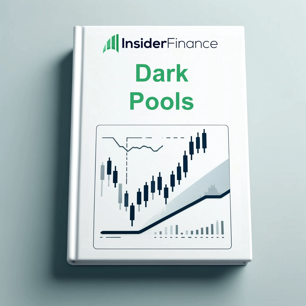 Book cover for InsiderFinance's free masterclass "Dark Pools" with abstract financial market designs.