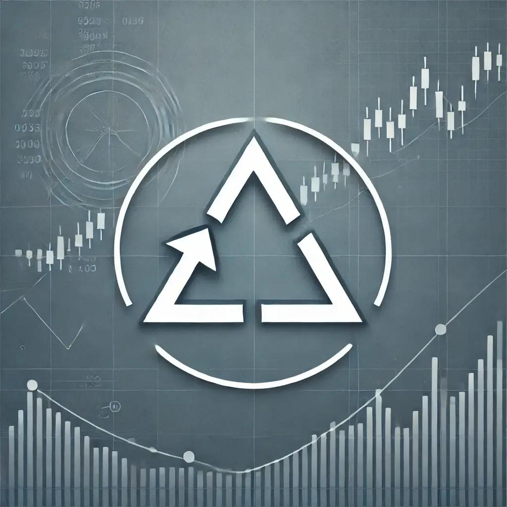 Triangle with financial background representing understanding the Delta in options trading strategies